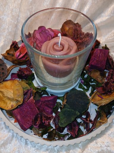 Dekoschale mit Kerze